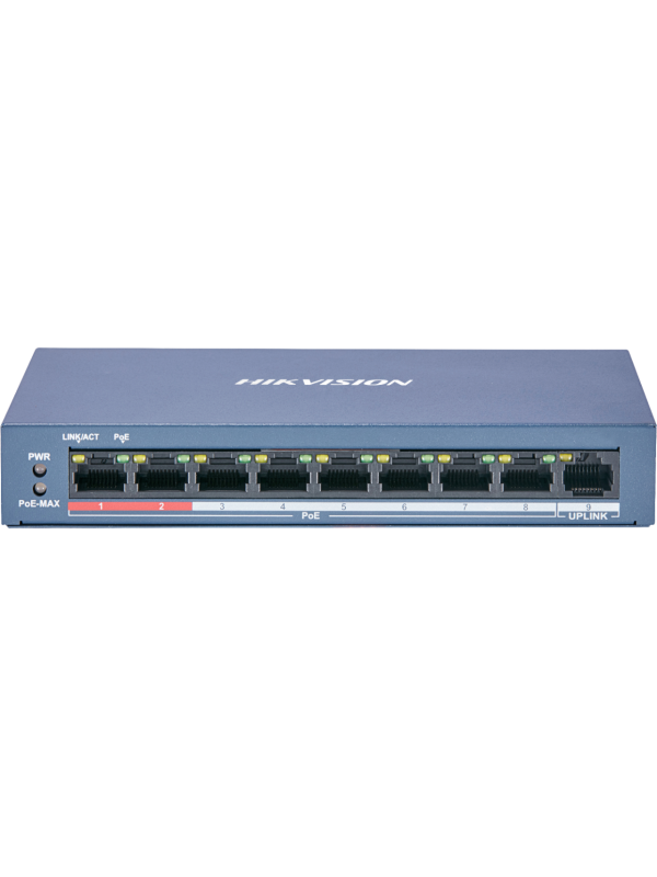 Hikvision DS-3E0109P-E/M(B) PoE Switch - 9 Portlu