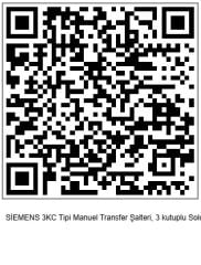 Siemens 3KC0354-0RE00-0AA0  1600A Manuel Transfer Şalteri