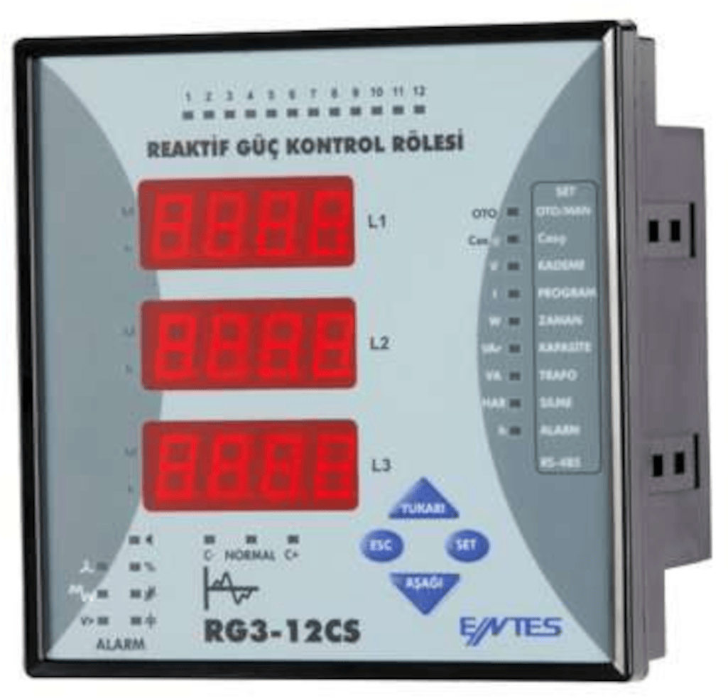ENTES - RG3-12c Reaktif Güç Kontrol Rölesi
