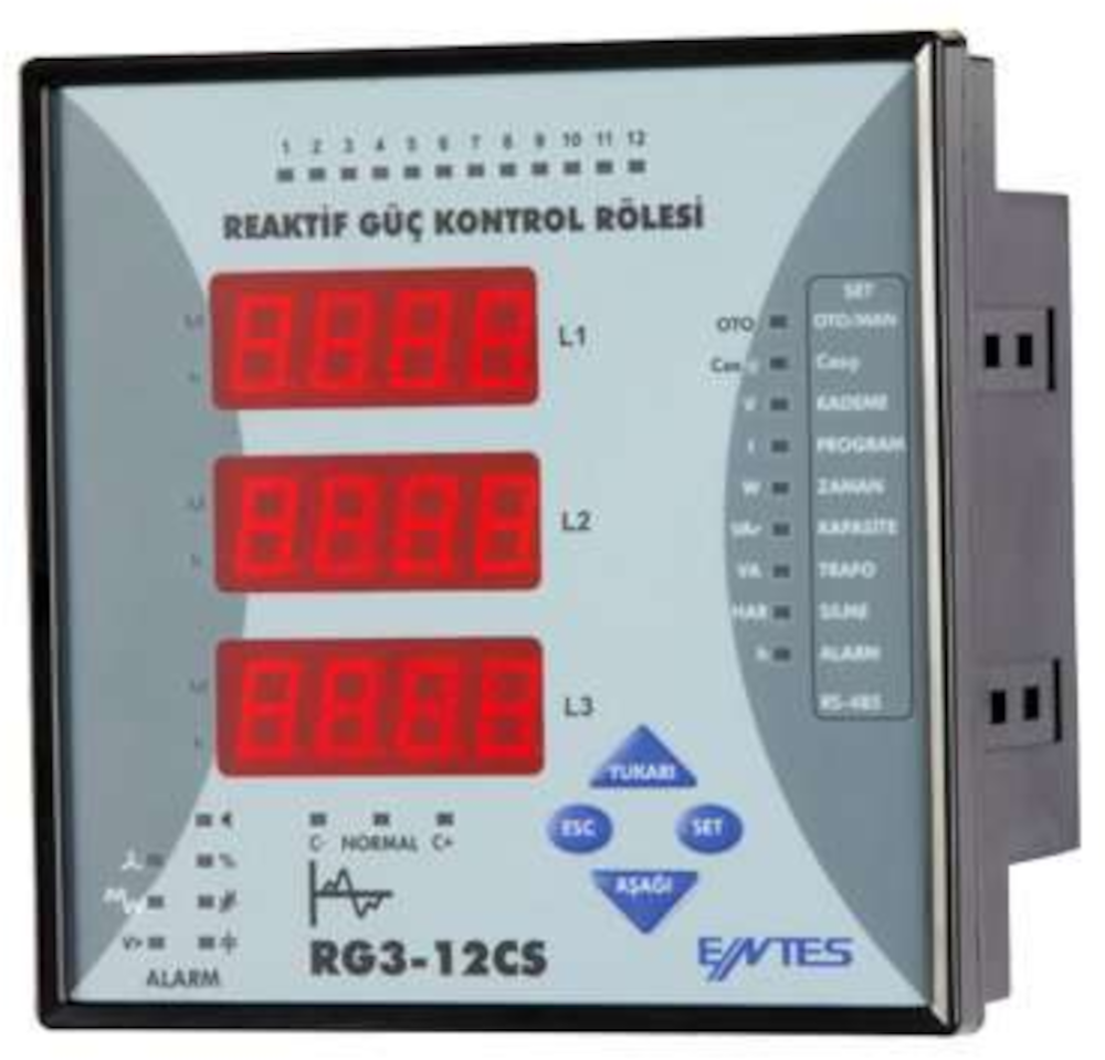 ENTES - RG3-12CS Reaktif Güç Kontrol Rölesi