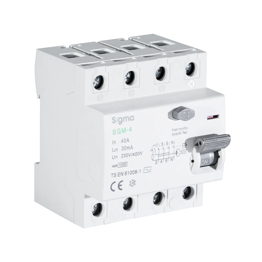 SİGMA SGM-4 10 KA AC 100A 300mA 4Kutuplu Kaçak Akim Koruma Şalteri