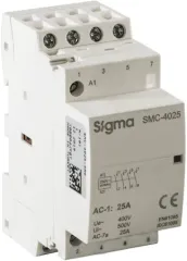 SİGMA 25 A   4 kutuplu 4NO 230 V  AC   moduler kontaktör